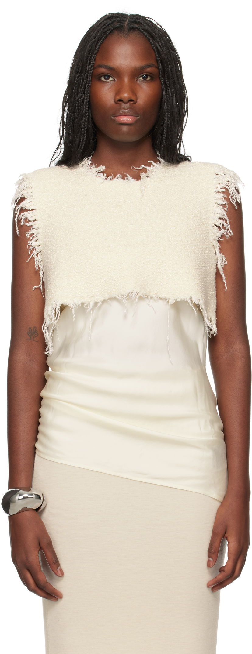 Безрукавка Jil Sander Knit & Slit Tank Top & Camisole Set білий | J03FV0113_JTN371