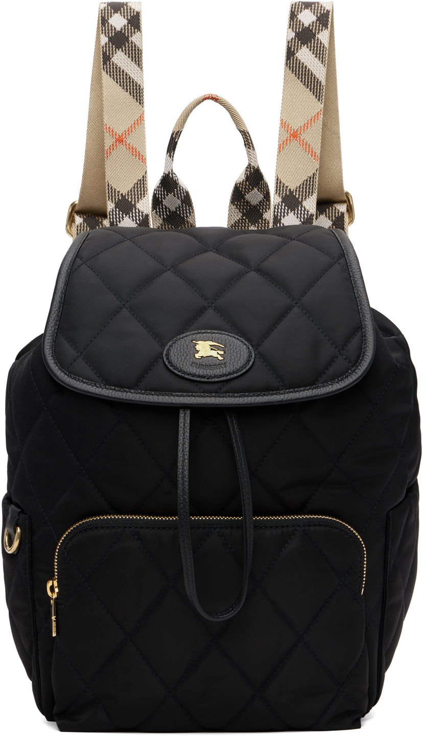 Рюкзак Burberry Burberry Horseshoe Quilted Backpack чорний | 8114394