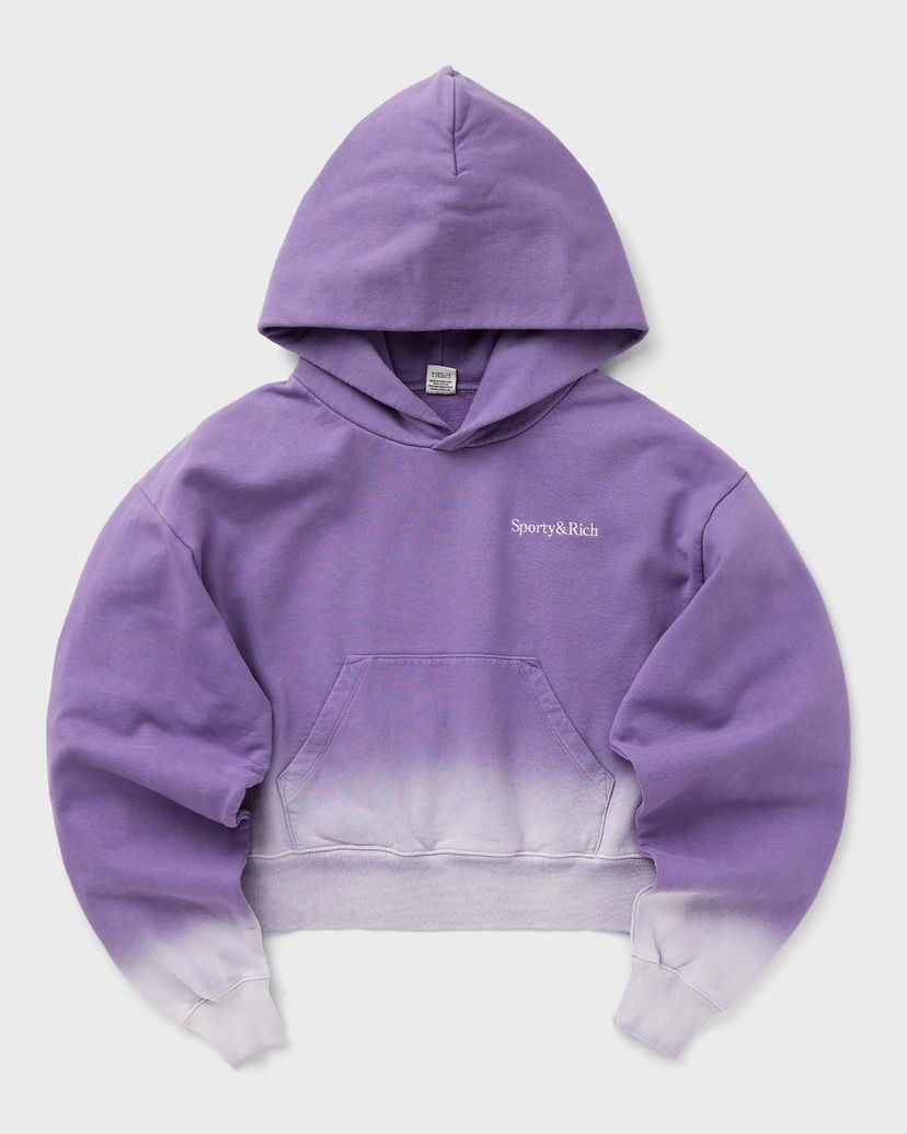 Світшоти Sporty & Rich Dip Dye Cropped Hoodie With Logo Embroidery Фіолетовий | WS070S413SD