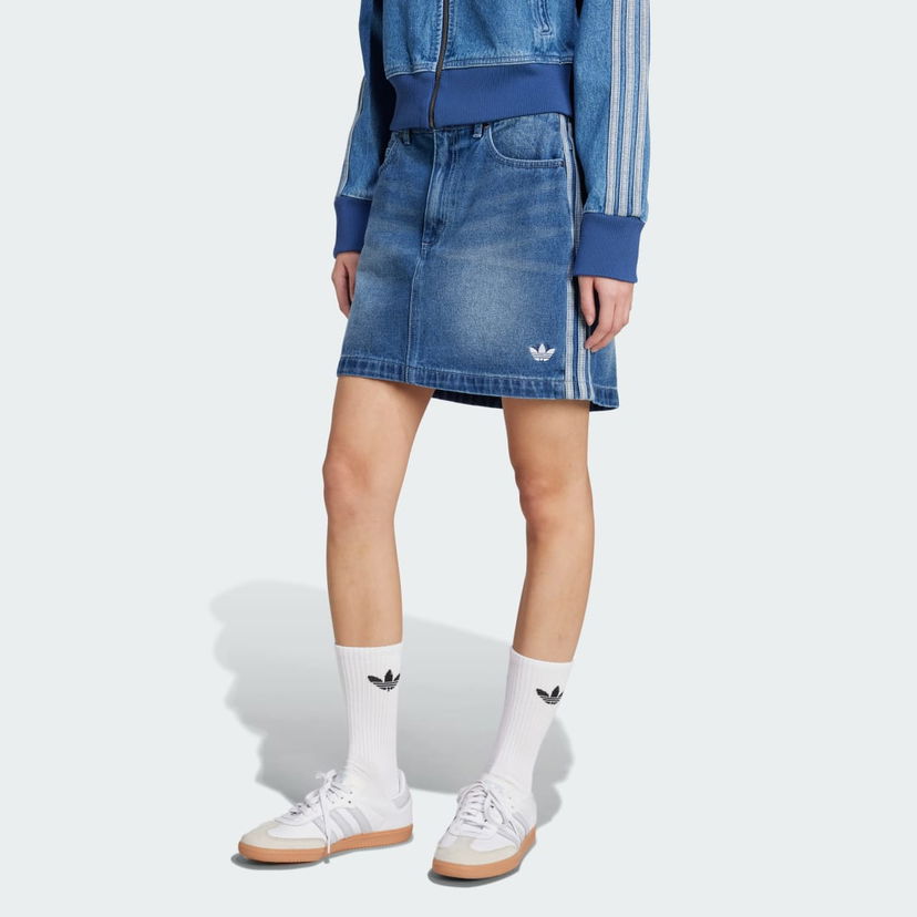 Спідниця adidas Performance Adicolor Denim Mini Skirt Синій | JW2649