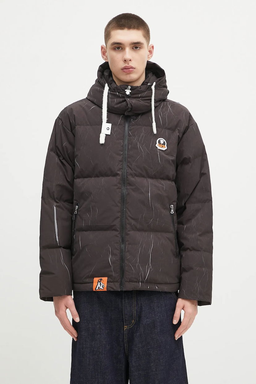 Пуховик AAPE by A Bathing Ape AAPE Main Down Jacket чорний | AAPDNM7665XXN