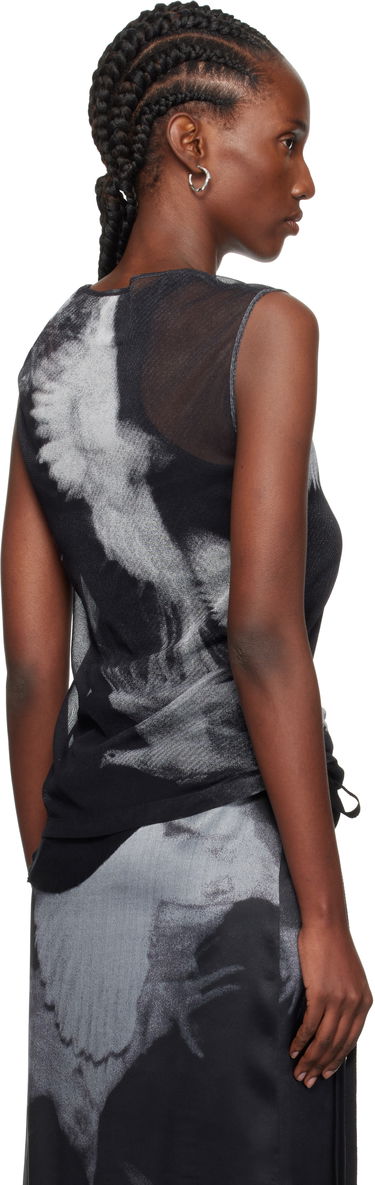 Безрукавка Ann Demeulemeester Ann Demeulemeester Doves Printed Tulle Tank Top чорний | 2520-W-JTO05-FA657-D0097, 2