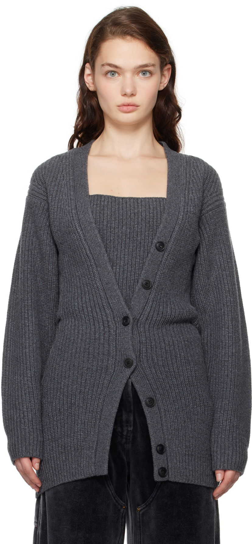 Cветр Alexander Wang Cardigan Сірий | 1KC4241004