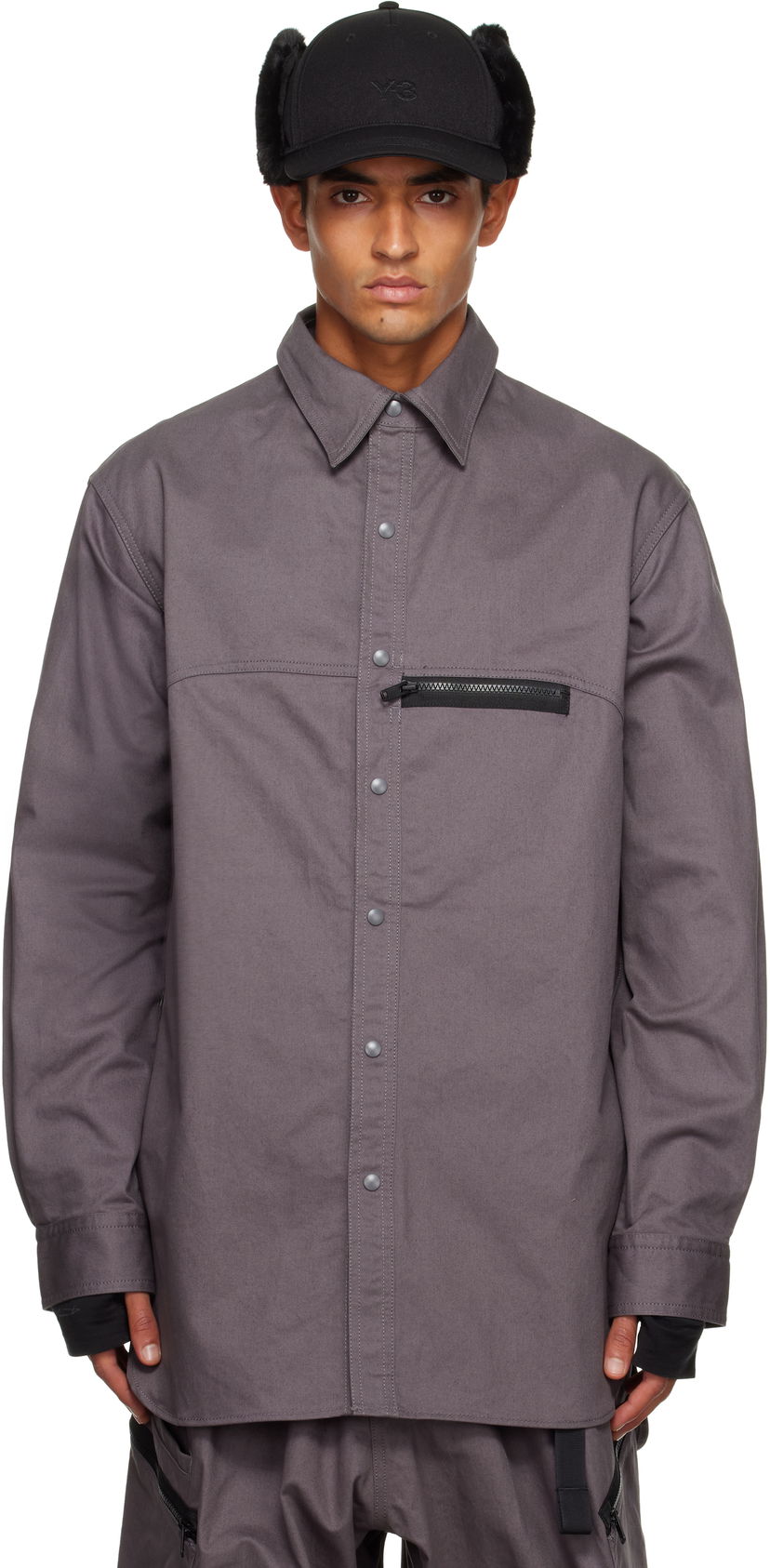 Сорочка Y-3 Y-3 Twill Shirt Сірий | KB2079