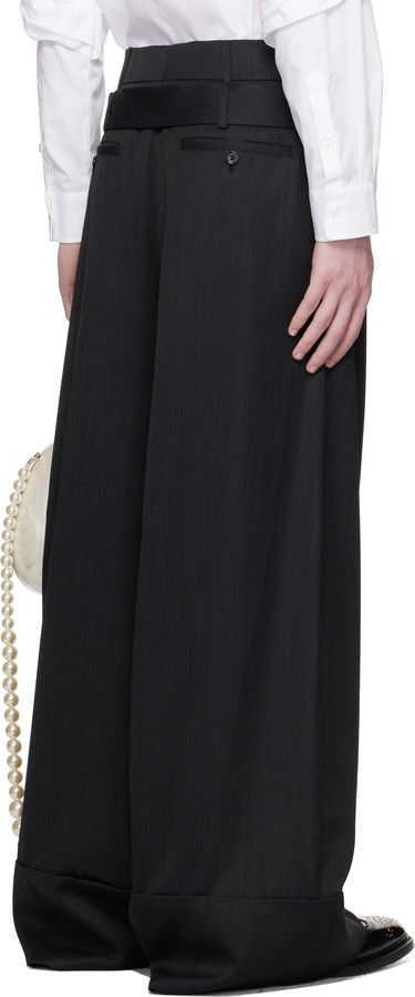 Штани Simone Rocha Simone Rocha Wide Leg Multi Belt Loop Trousers чорний | 4159 1217, 2
