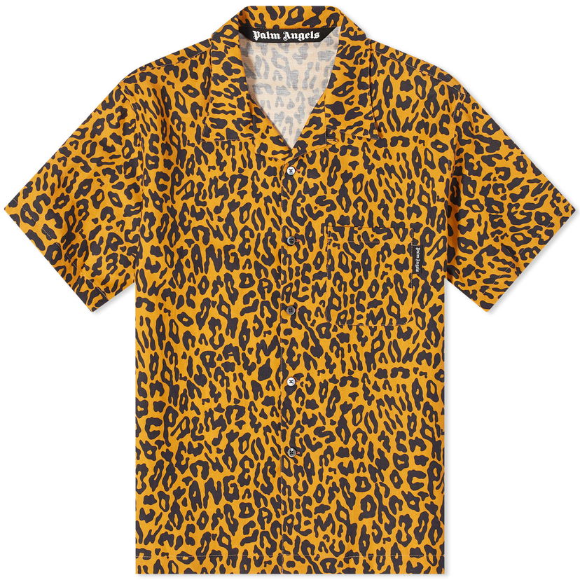 Сорочка Palm Angels Leopard Vacation Shirt Жовтий | PMGG005S24FAB0022010