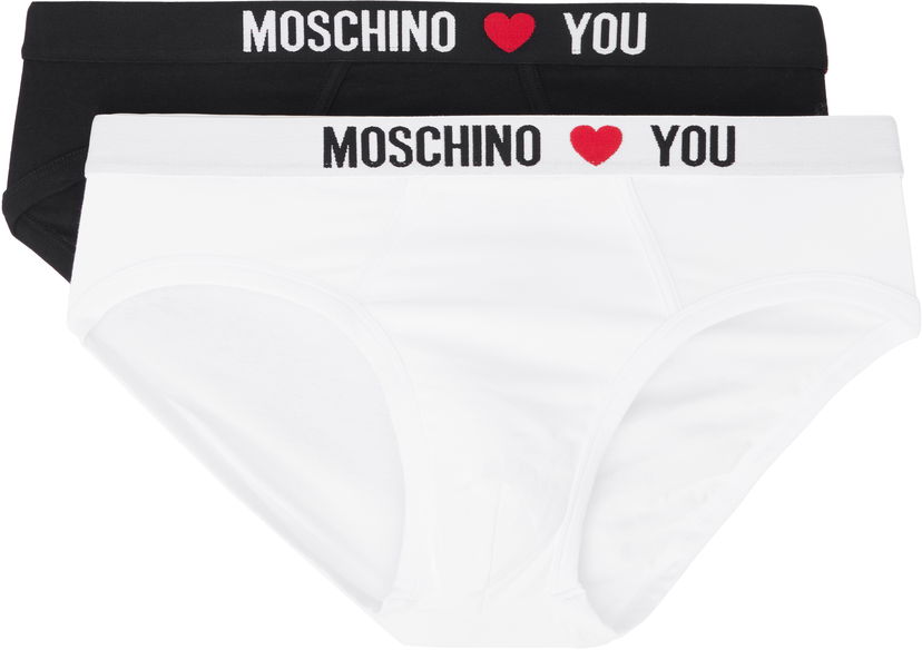 Трусики Moschino Moschino 'My Valentine' Two-Pack Briefs білий | 251V11310 4402 1555