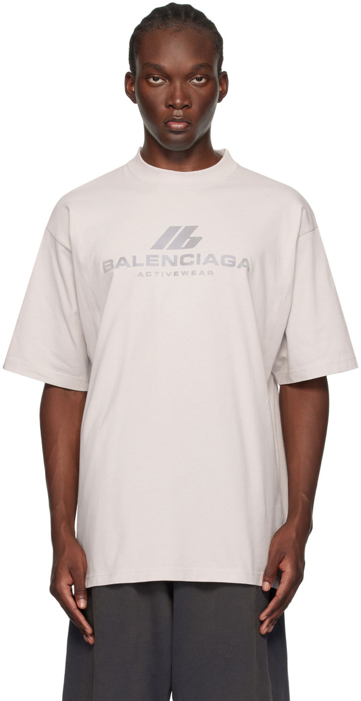 Футболка Balenciaga Off-White 'Activewear' T-Shirt білий | 764235TQVT9