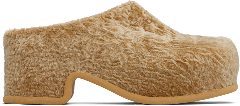 Догляд за взуттям Dries Van Noten Dries Van Noten Shearling Slip-on Loafers бежевий | MS251-758