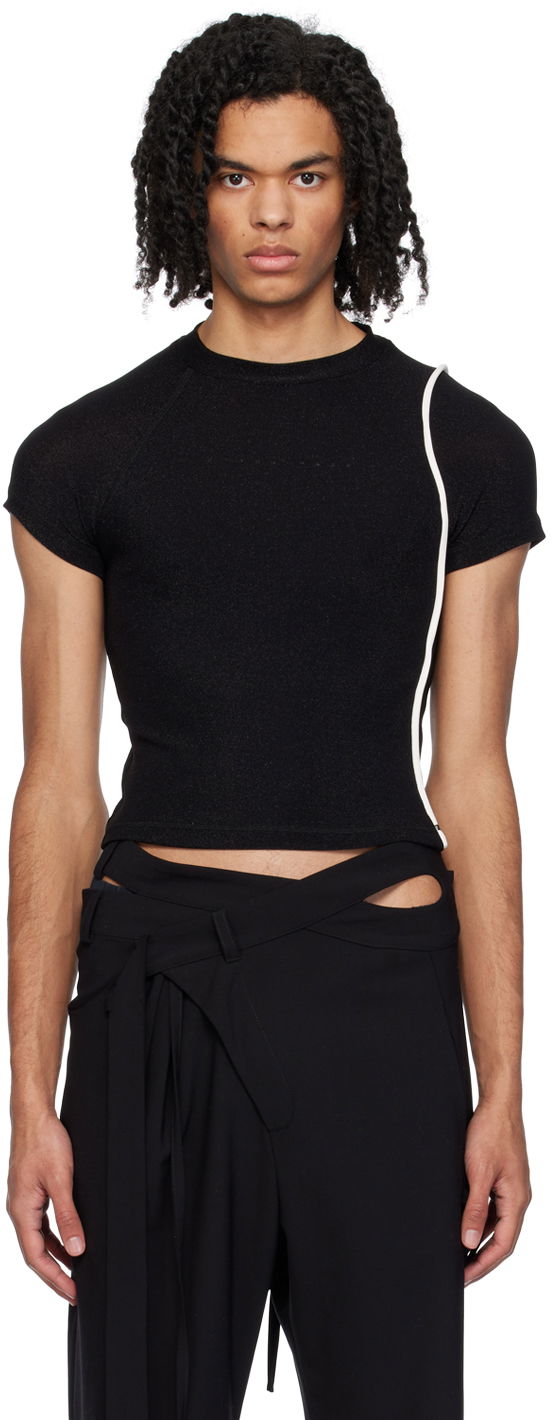 Футболка Ottolinger Ottolinger Cropped T-Shirt чорний | 407202