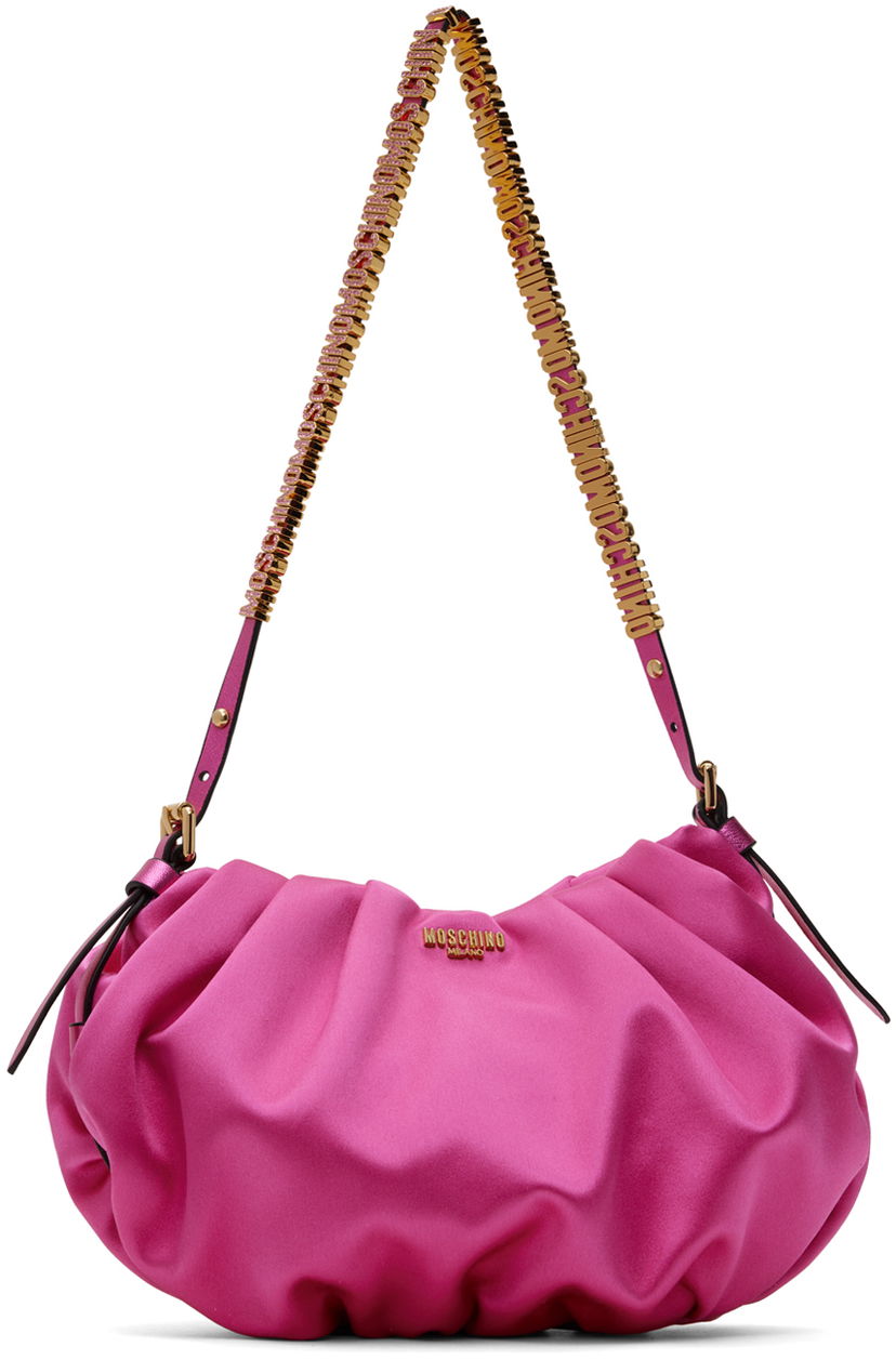 Сумочка Moschino Mini Lettering Shoulder Bag Рожевий | 7523 8220 A1199