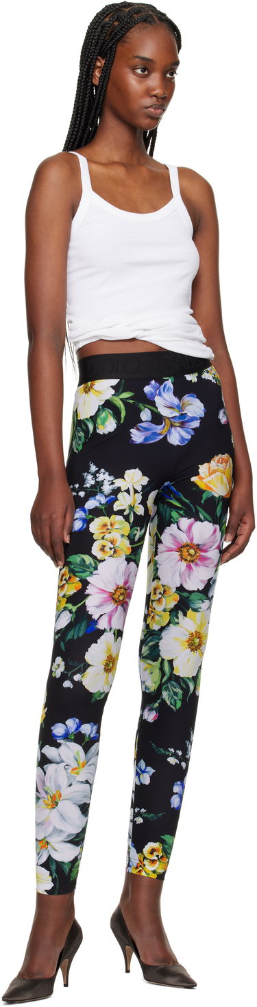 Легінси Dolce & Gabbana Dolce&Gabbana Floral Print Leggings чорний | FTB5TT FSG8L, 3