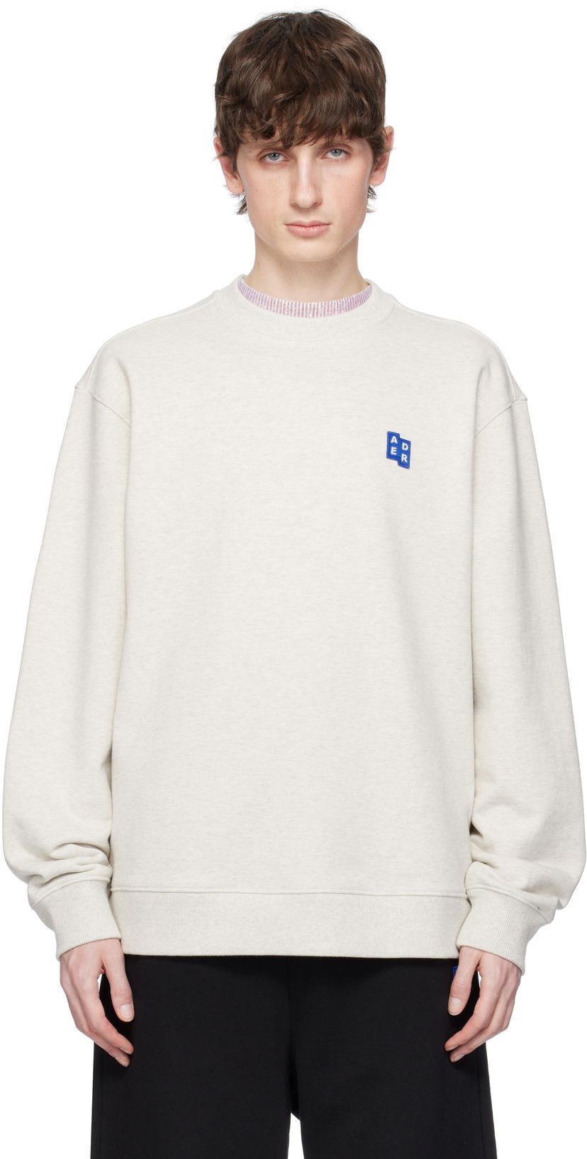 Cветр ADER ERROR ADER error Sig; TRS Tag 01 Sweatshirt бежевий | BO42FYSW0101OT