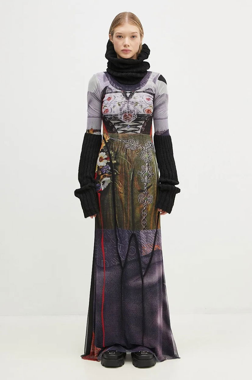 плаття Ottolinger Ottolinger Mesh Turtleneck Maxi Dress Різнокольоровий | 1010302721