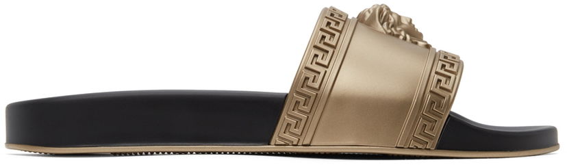 Кросівки та взуття Versace Versace Palazzo Pool Slides чорний | DSU5883 DGOLG