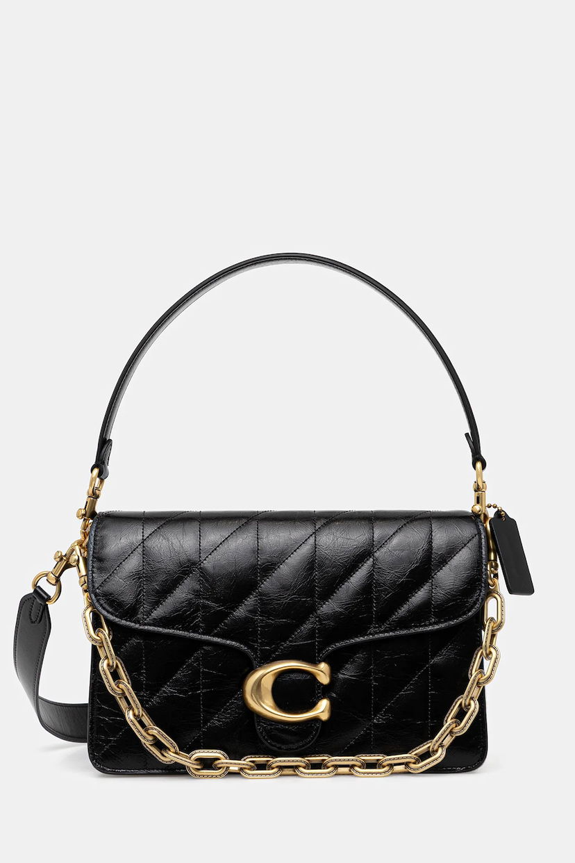 Сумка Coach Tabby Quilted Leather Shoulder Bag чорний | CAF55