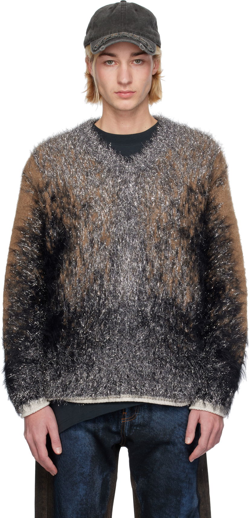 Cветр Y/PROJECT Hairy Gradient Sweater Коричневий | 206SW012