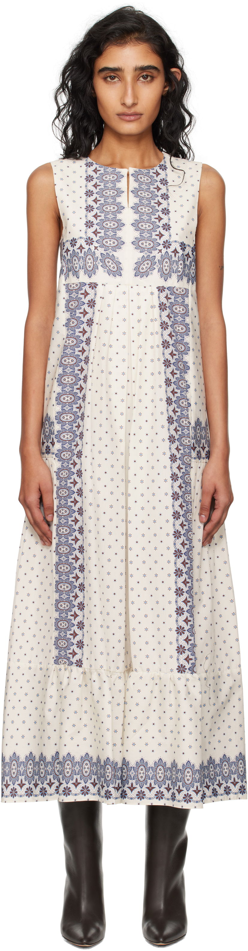 плаття Max Mara Weekend Max Mara Manila Midi Dress білий | 2525226021600