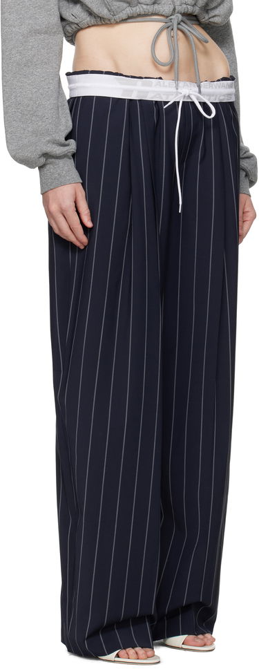 Штани Alexander Wang Alexander Wang Pinstripe Stretch Wool Trousers темно-синій | 1WC2254813, 1
