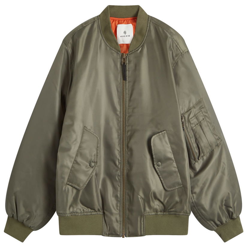Куртка бомбер Anine Bing Leon Bomber Jacket, Size Large Зелений | A-01-7160-320