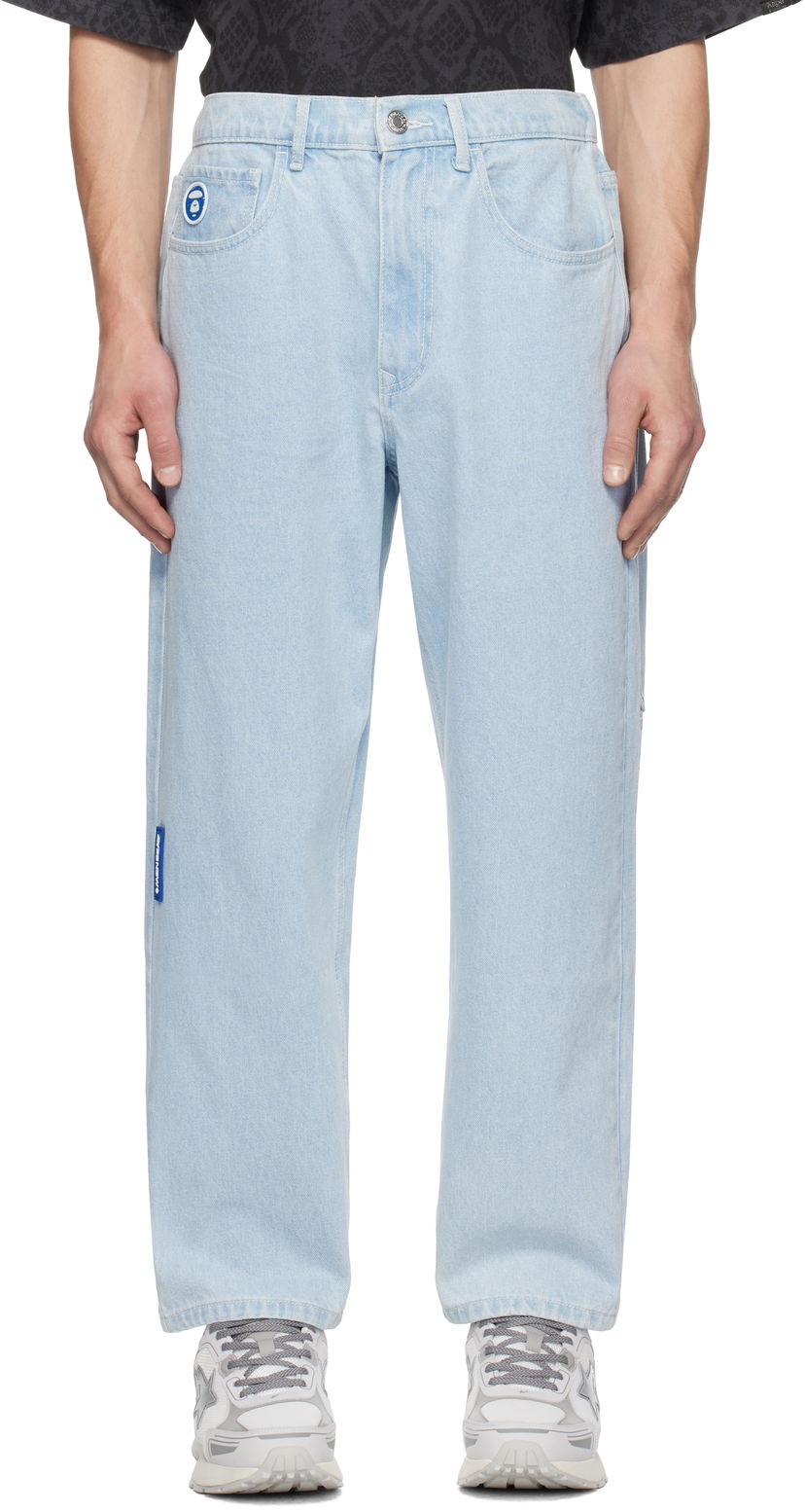 Джинси AAPE by A Bathing Ape AAPE by A Bathing Ape 'AAPE NOW' Jeans Синій | AAPJNMB623XANBLL