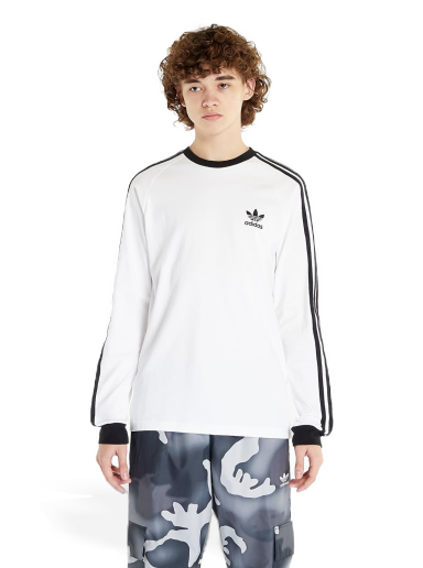Футболка adidas Originals 3-Stripes Long Sleeve Tee білий | IA4879