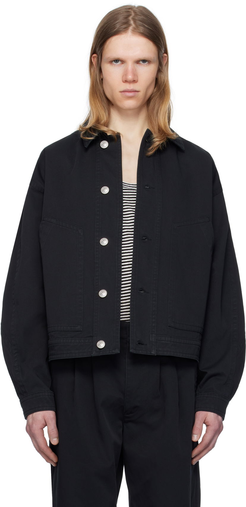 Куртка ISABEL MARANT Isabel Marant Forest Cropped Denim Jacket чорний | VE0277HA-C2G02H