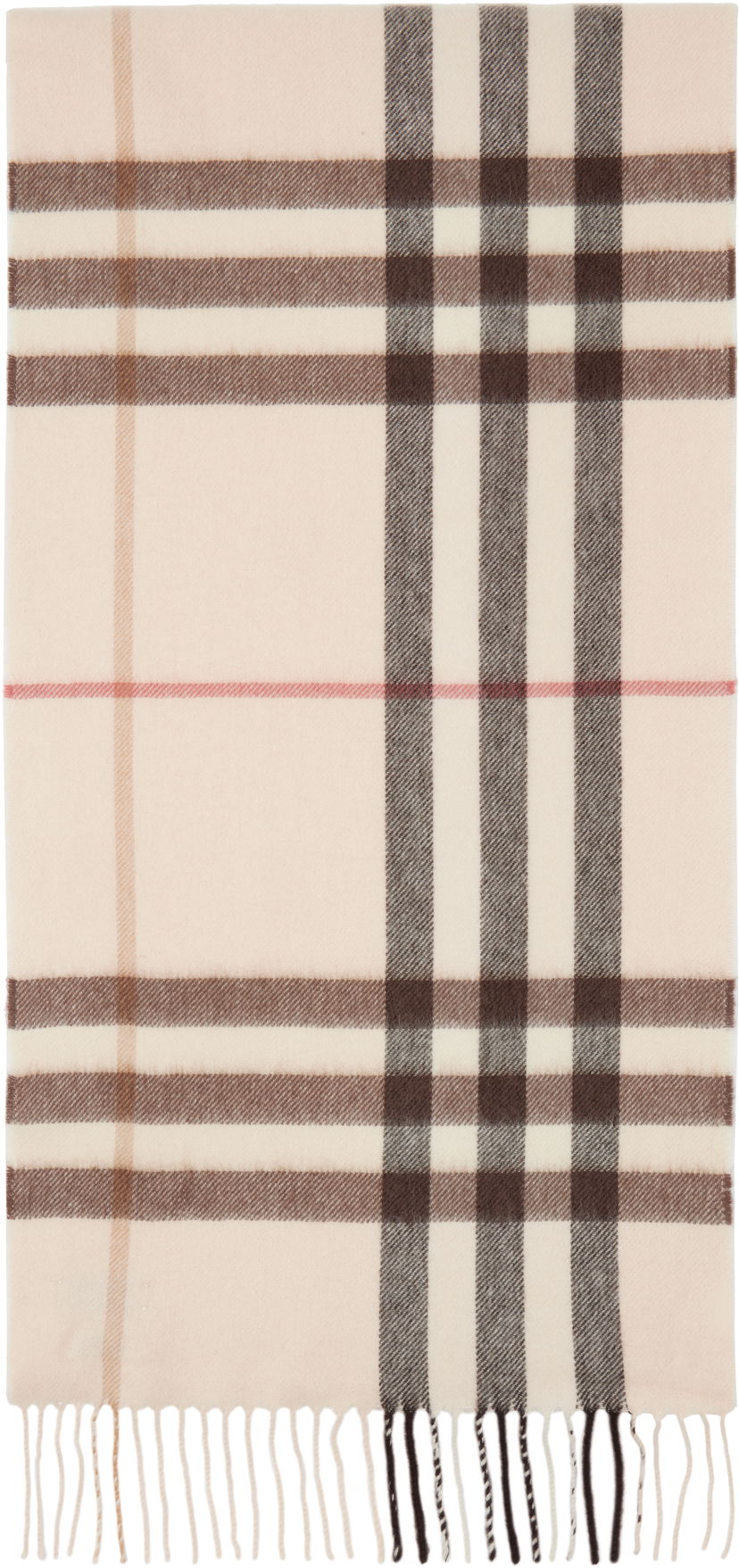 Шарф Burberry Check Cashmere Scarf бежевий | 8103011