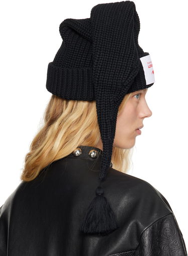 Шапка Charles Jeffrey Loverboy Charles Jeffrey LOVERBOY Sloppy Giuseppe Knit Beanie with Tassel чорний | 54131001, 2