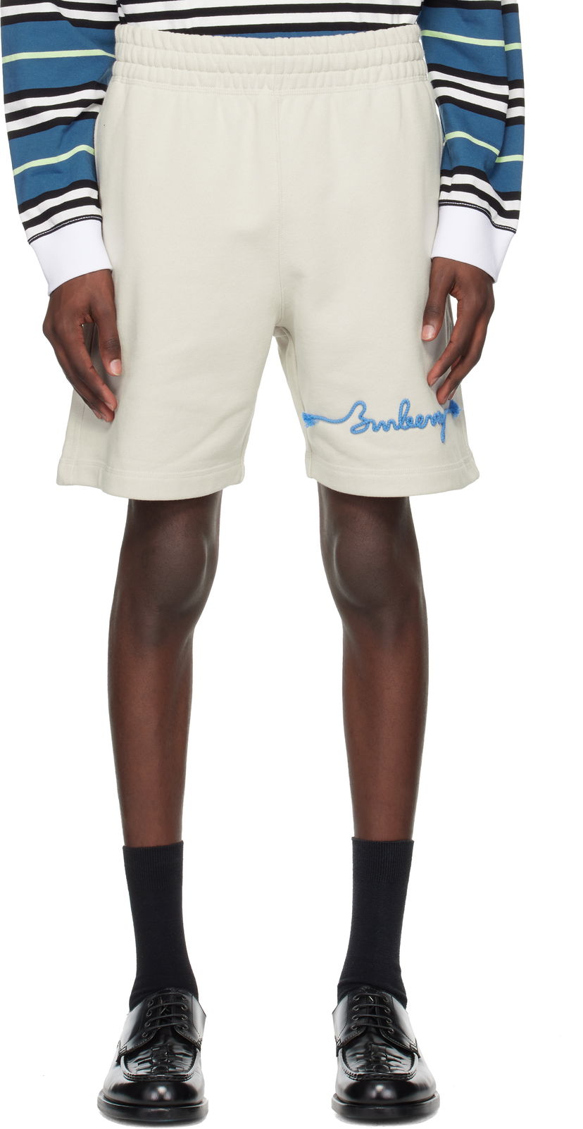Шорти Burberry Burberry Knot Logo Cotton Shorts бежевий | 8109168