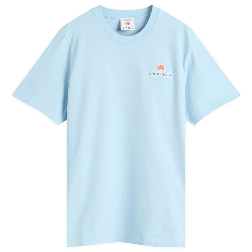 Футболка Casablanca Casablanca Montagne Patch T-Shirt, Size Large Синій | MPF25-JTS-001-07