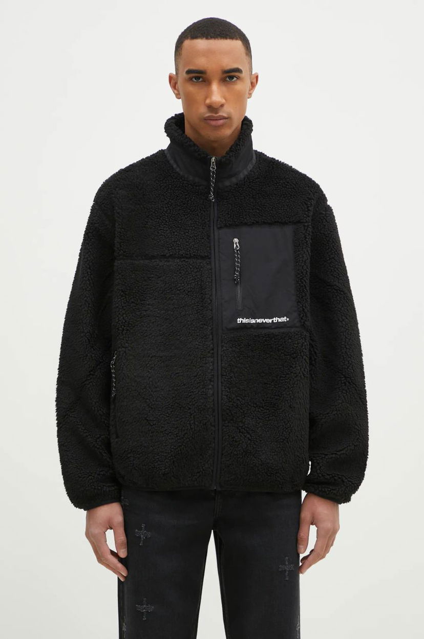 Пуховик thisisneverthat thisisneverthat SP Sherpa Fleece Jacket чорний | TN243BOWHS01
