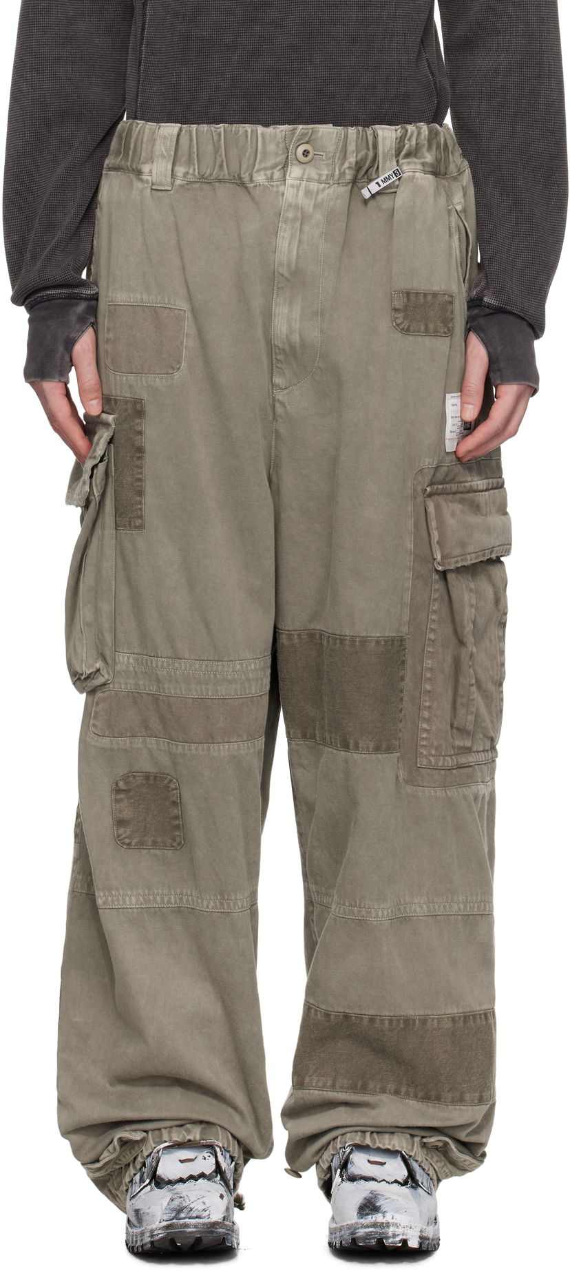 Штани карго Maison MIHARA YASUHIRO MIHARA YASUHIRO Repair Cargo Pants Зелений | A14PT053
