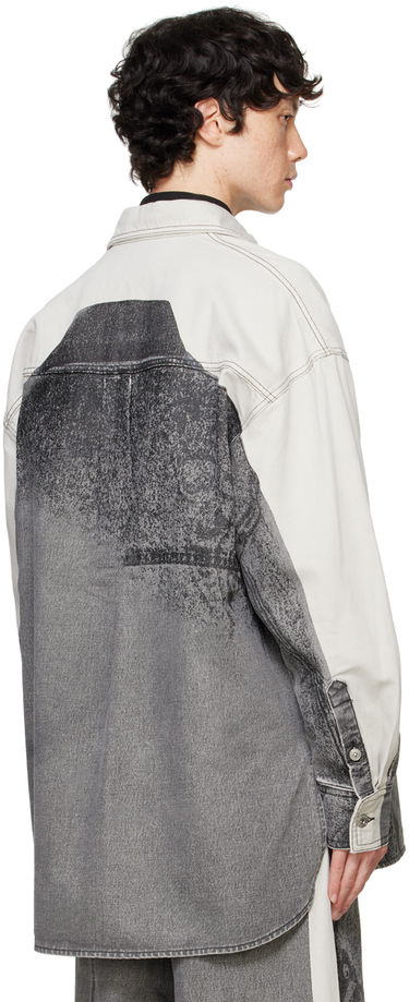 Сорочка Feng Chen Wang Feng Chen Wang Printed Denim Jacket Сірий | FUF18JK04B, 2