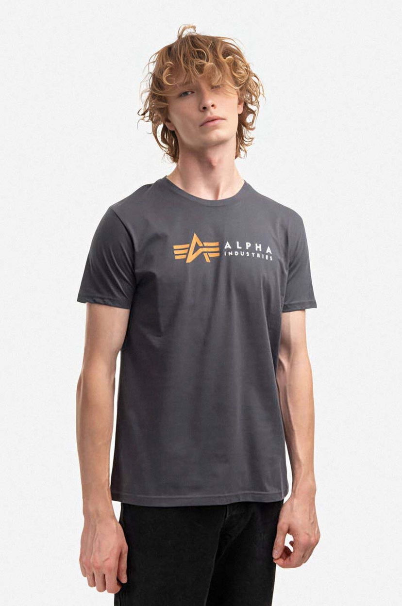 Футболка Alpha Industries Alpha Industries Printed T-Shirt Сірий | 118502.136