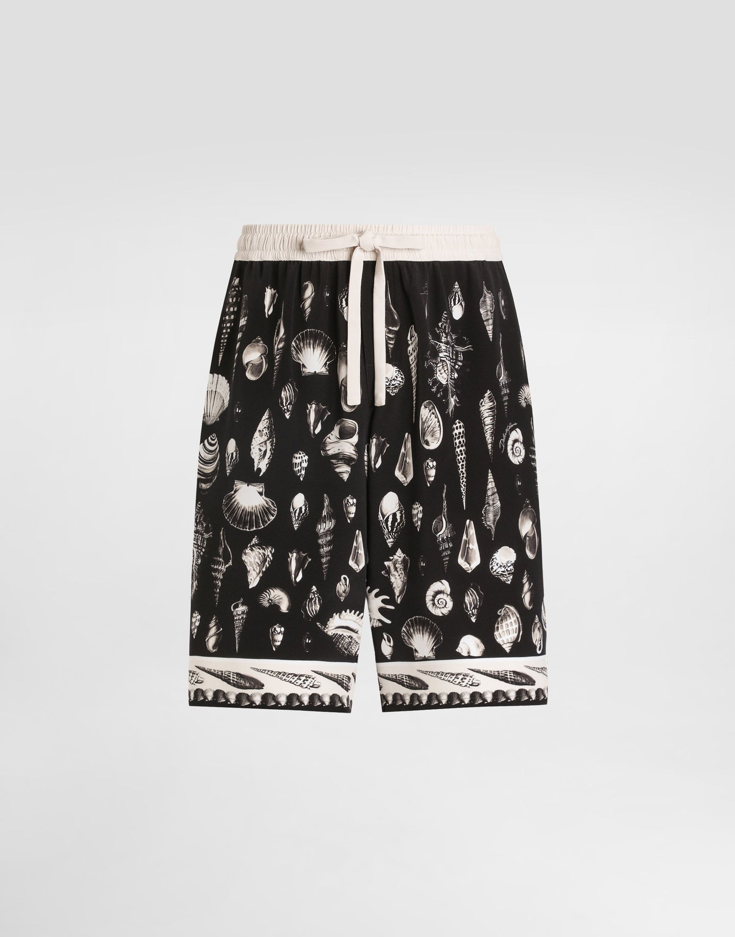 Шорти Dolce & Gabbana Dolce & Gabbana Shell-Print Crêpe Shorts чорний | GV37ATHI1ZFHN5PI, 0