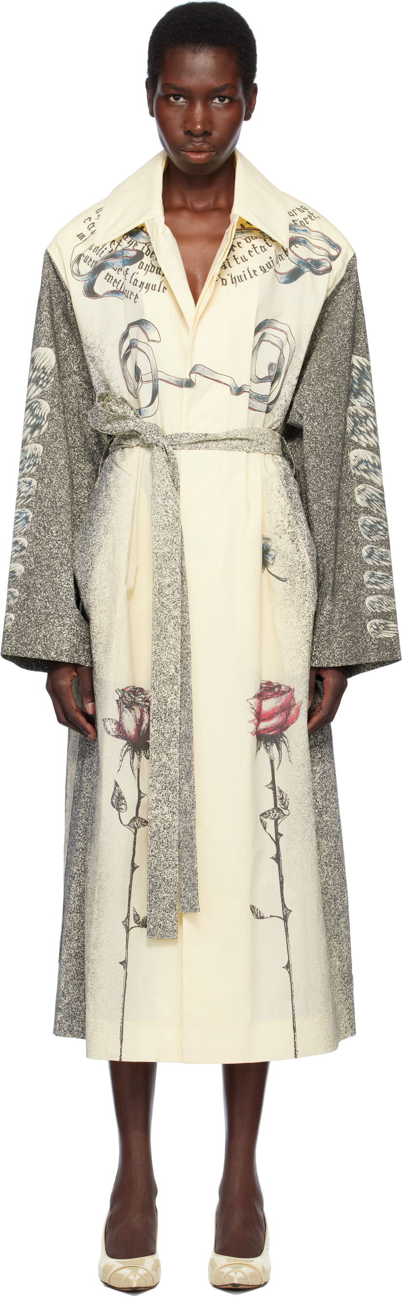 Тренчкот Jean Paul Gaultier Jean Paul Gaultier 'The Multi-Tattoo' Print Trench Coat Жовтий | 25/34-U-MA035-C587-030030