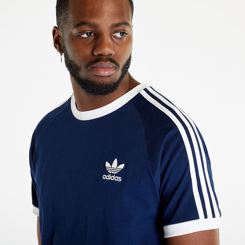 Одяг adidas Originals adidas 3-Stripes Short Sleeve Tee Night Indigo темно-синій | IA4850