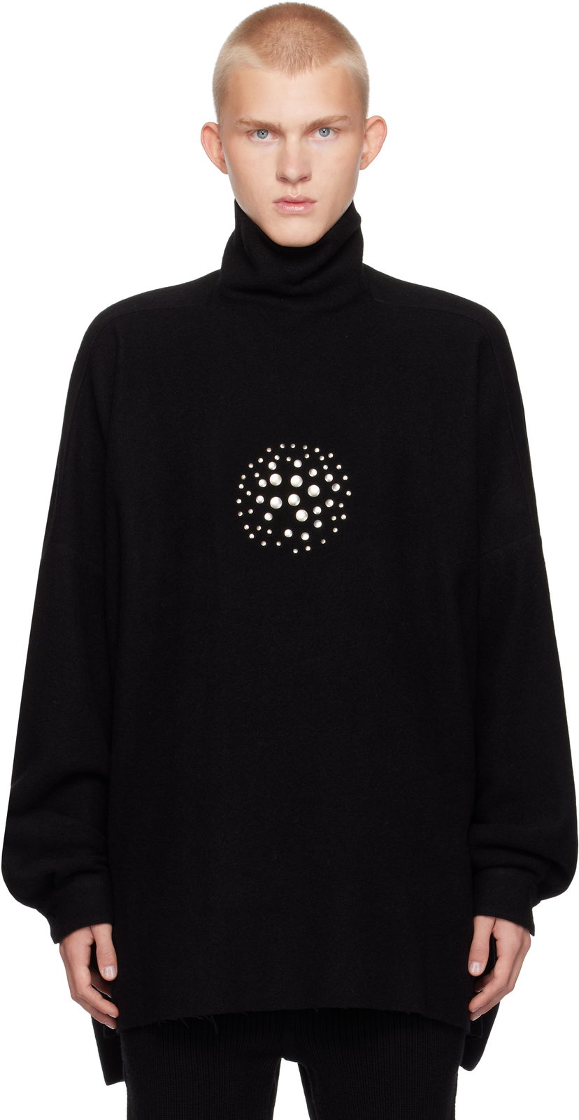 Cветр Rick Owens Turtleneck Jumbo Orb чорний | RR02D6209 WLDES3