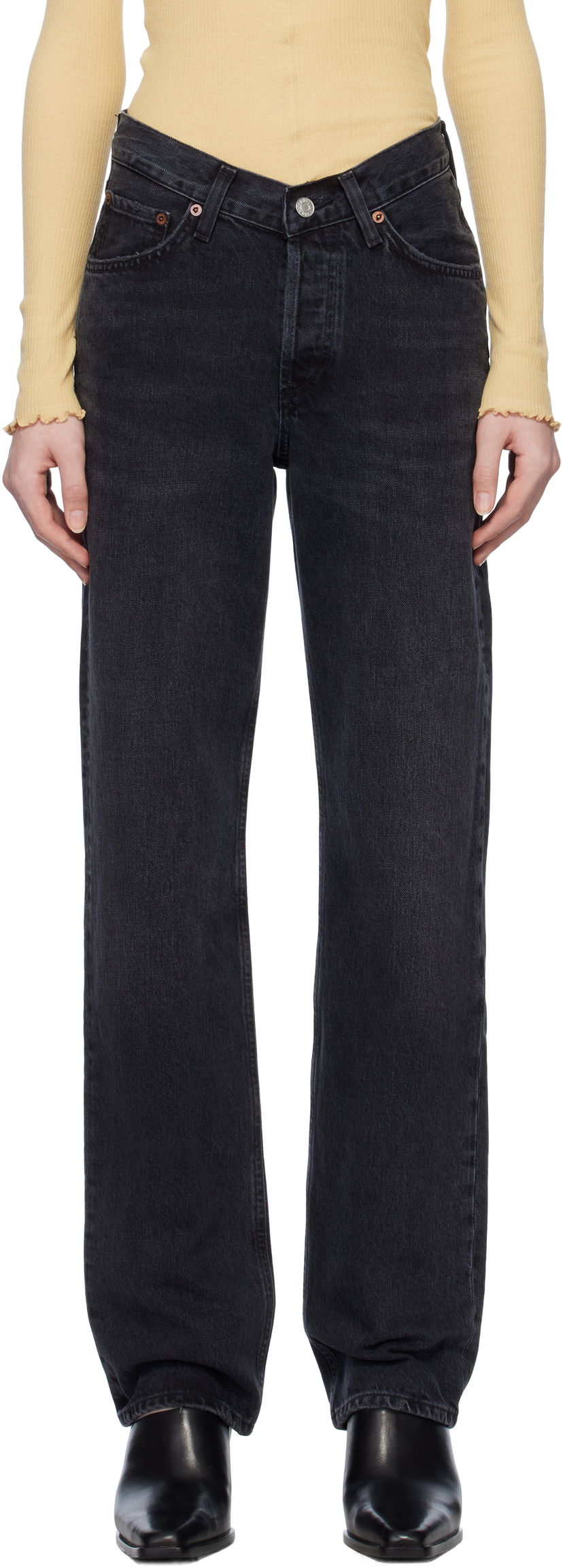 Джинси AGOLDE AGOLDE V-Waist Kelly Jeans чорний | A229-1157