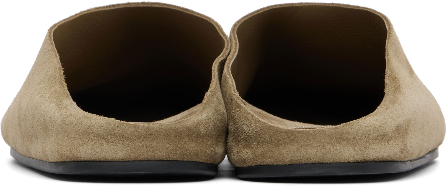 Кросівки та взуття The Row The Row Hudson Suede Slide Loafers Зелений | F1705-L302, 1