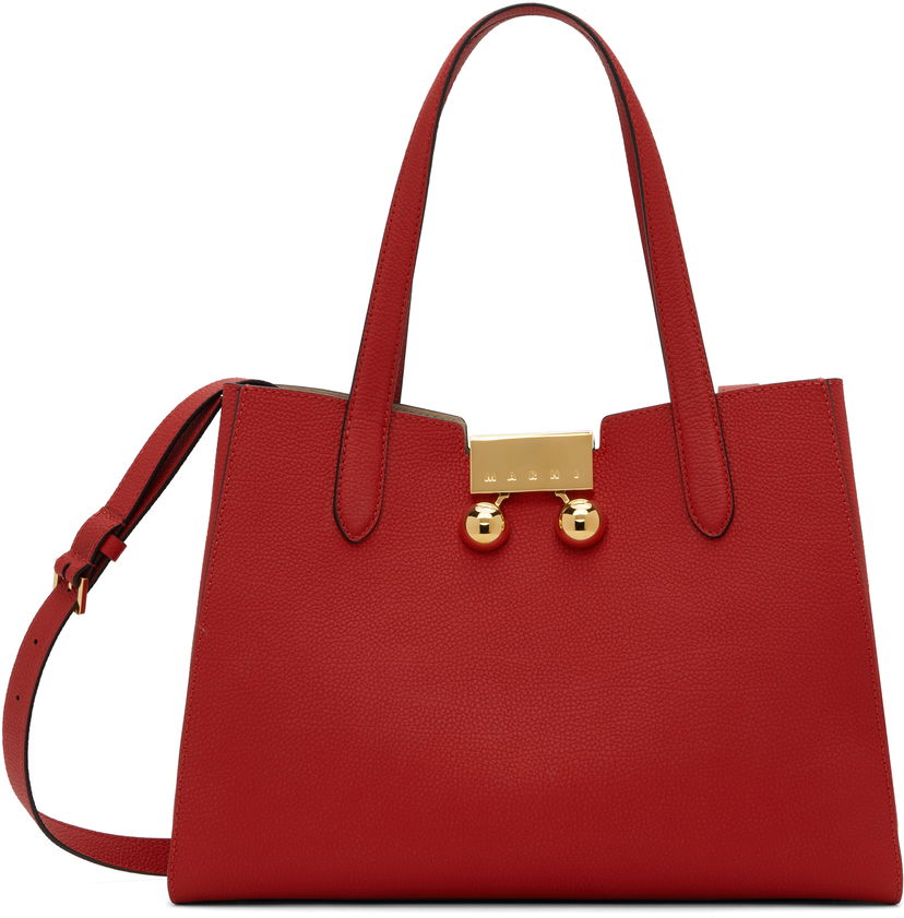 Сумочка Marni Marni Leather Trunkaroo Small Tote Червоний | BMMP0150U0 P8185