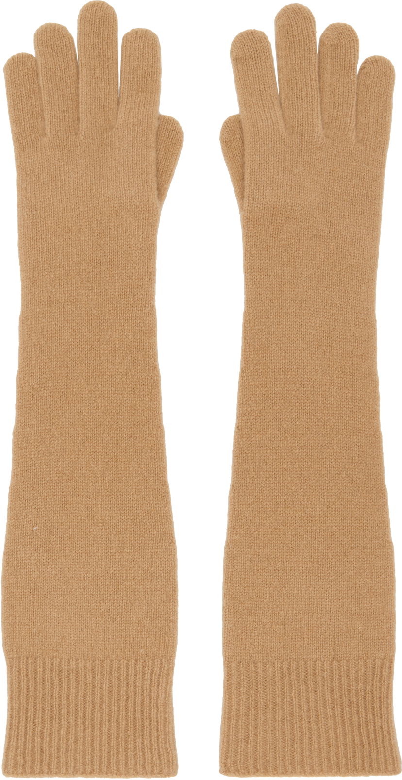 Рукавички TOTEME TOTEME Long Knit Gloves Коричневий | 244-WSG0009-YA0004