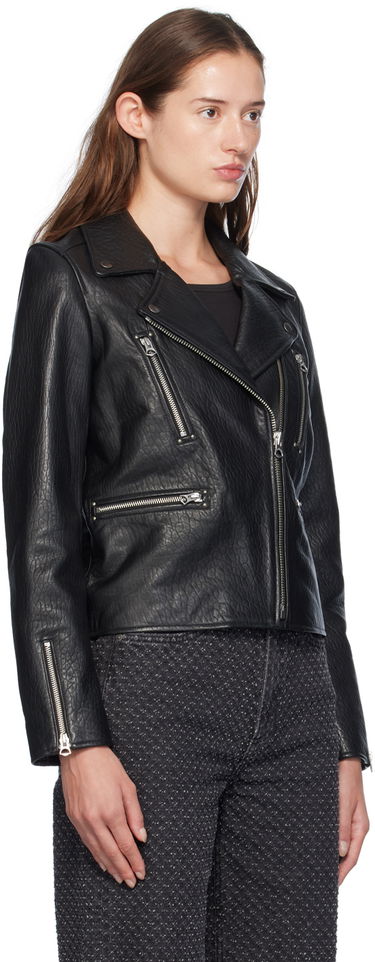 Куртка rag & bone rag & bone Arrow Leather Jacket чорний | WAW24F2012BU12, 1