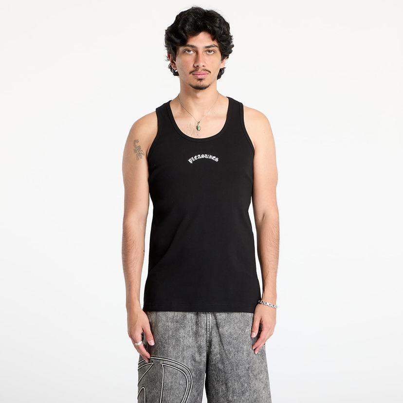 Безрукавка Pleasures Pleasures Standard Tank Top чорний | P25SU041 BLACK_WHITE