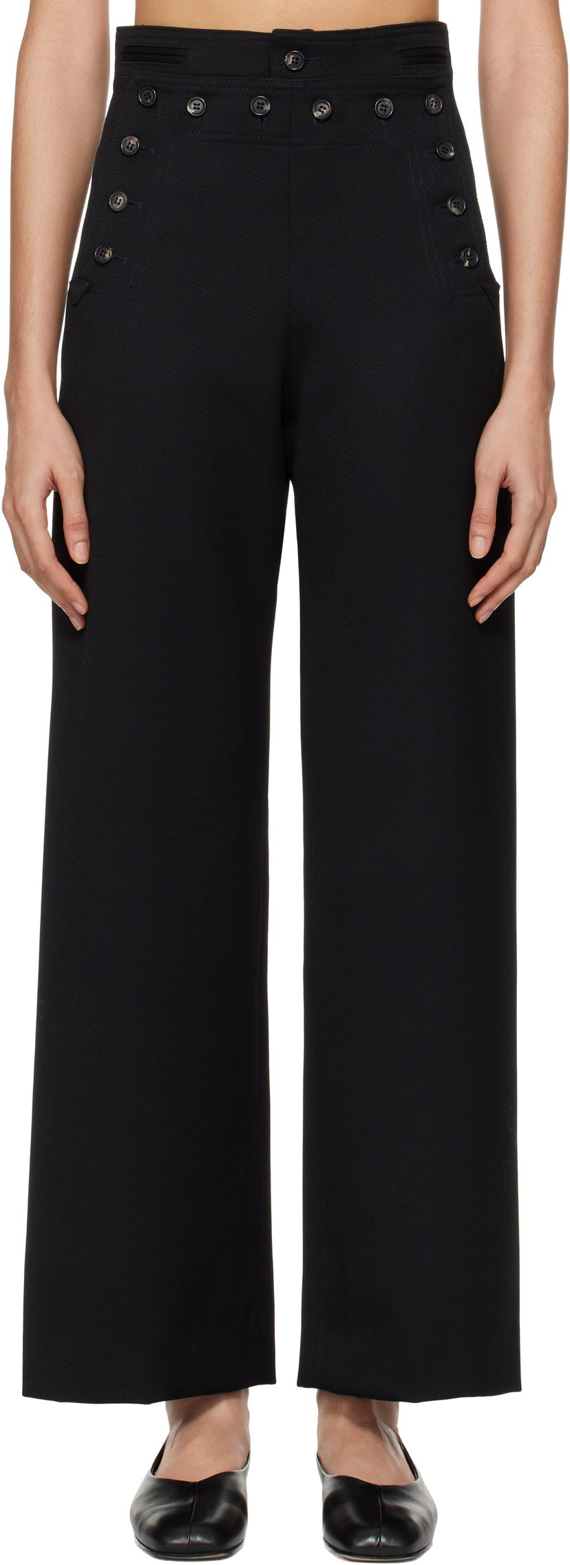 Штани Bode Sailor Riding Twill Trousers чорний | WRF24BT014