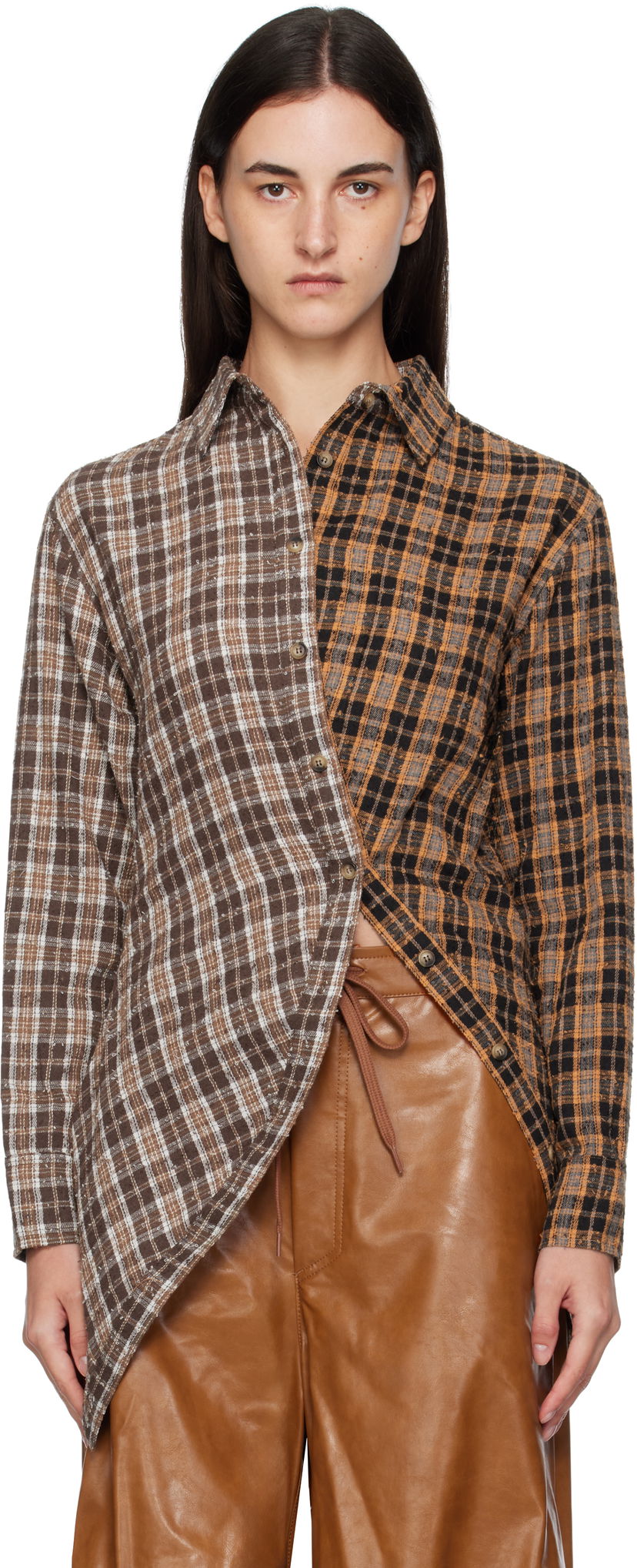 Сорочка Andersson Bell Andersson Bell Twist Check Shirt Коричневий | atb1361w