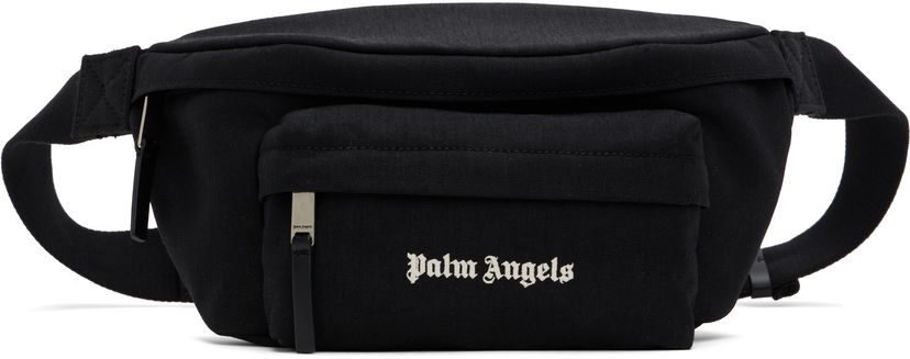 Поясна сумка Palm Angels Logo Fanny Pack чорний | PMNO009C99FAB0011001