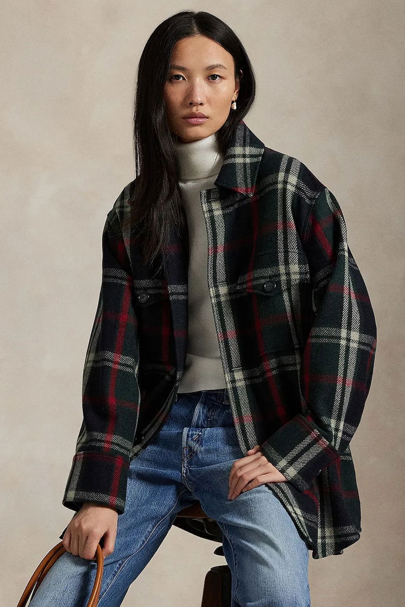 Сорочка Polo by Ralph Lauren Polo Ralph Lauren Relaxed Fit Wool Blend Plaid Overshirt Різнокольоровий | 211971524