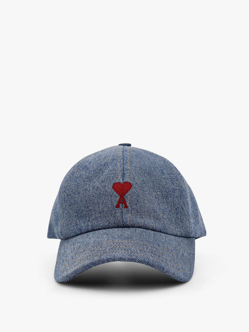 Кепка AMI Denim Baseball Cap Ami Paris Синій | UCP116DE0046480